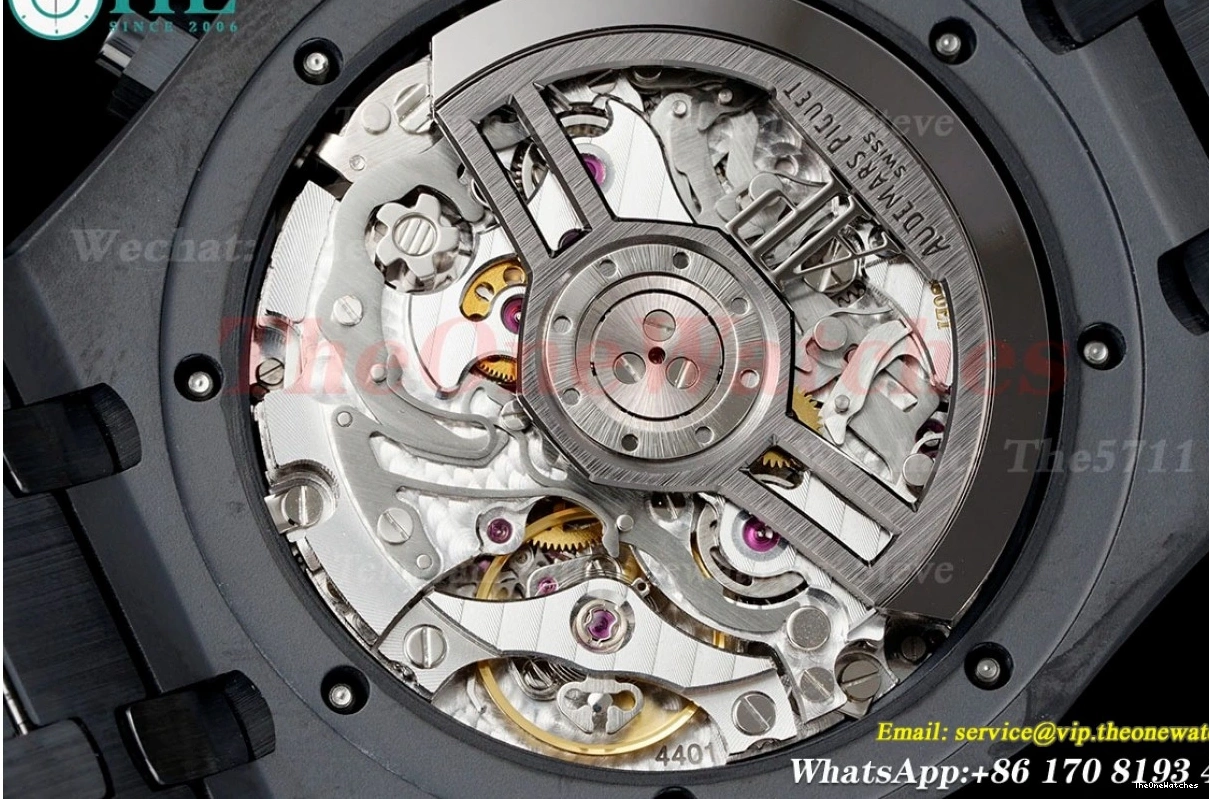 Oak Ceramic Black Clone 26240CE Super APS 41mm Cer SH4401 Chrono Royal Dial 0515